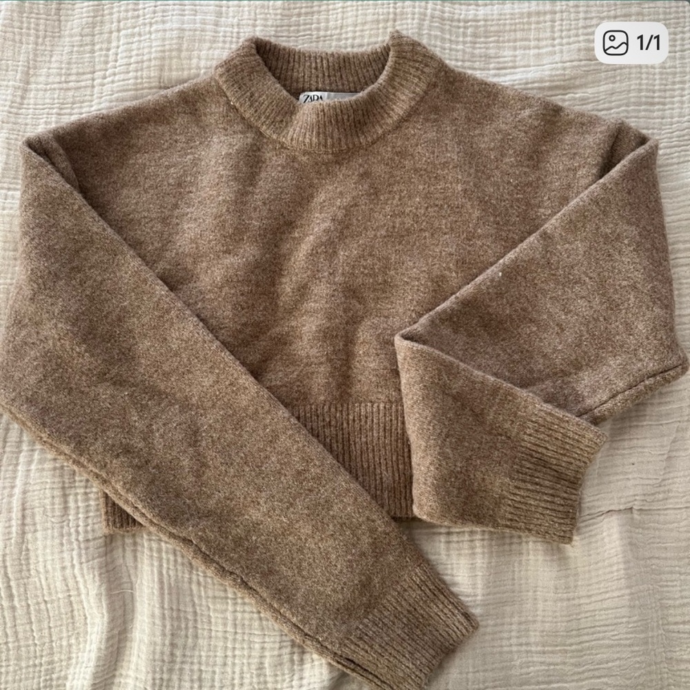Women’s Zara crewneck crop sweater XS